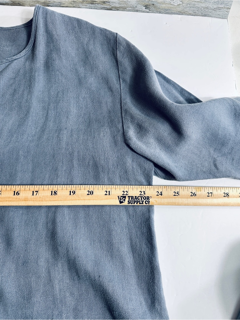 Kiko 100% Linen Blue  2-Piece Set Button-Front Jacket & Midi Dress Women size L - Picture 9 of 12